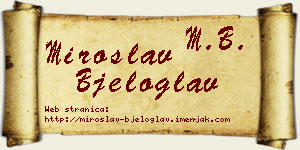 Miroslav Bjeloglav vizit kartica